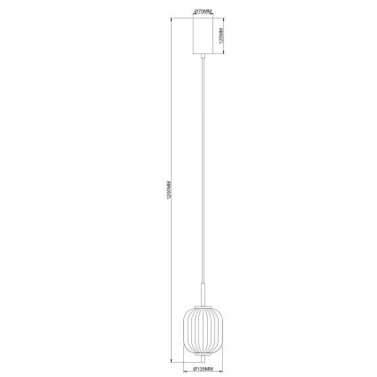 Zuma Line - LED-Pendelleuchte an Kabel LED/6,5W/230V Ø 13 cm goldfarben