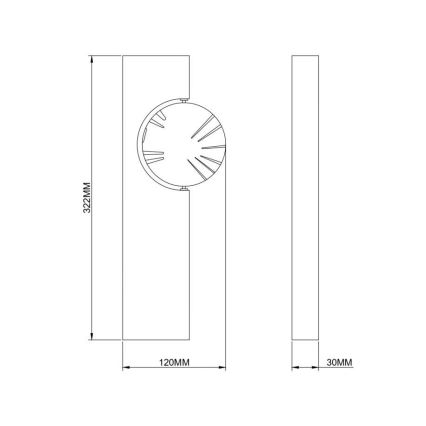 Zuma Line - Applique da parete LED 3W/230V oro/nero