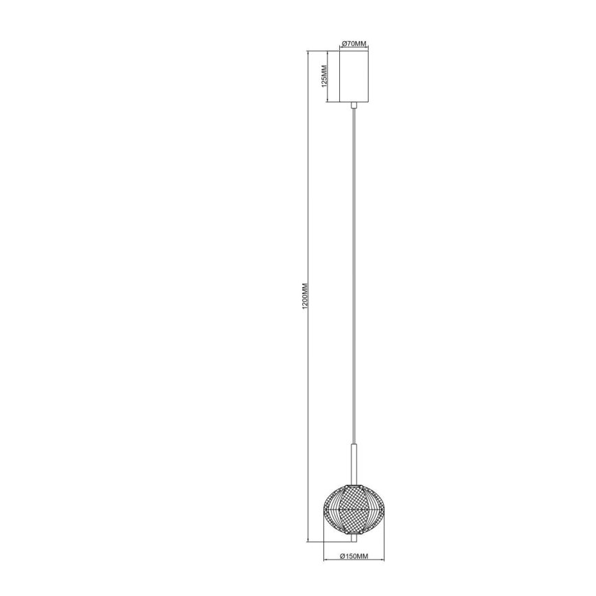 Zuma Line - Lampadario LED sospeso a cavo LED/6,5W/230V oro