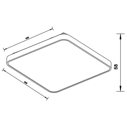Zuma Line - Plafoniera LED LED/40W/230V cromo lucido