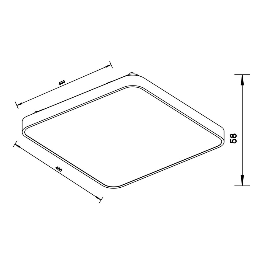 Zuma Line - Plafoniera LED LED/40W/230V cromo lucido
