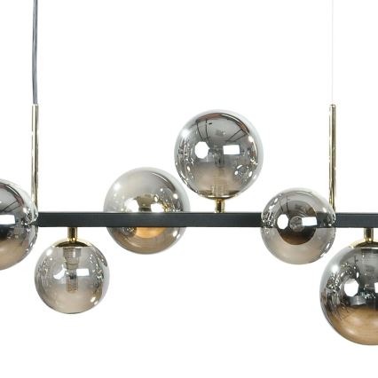 Zuma Line - Suspension sur câble 10xG9/8W/230V noir/noir fumé