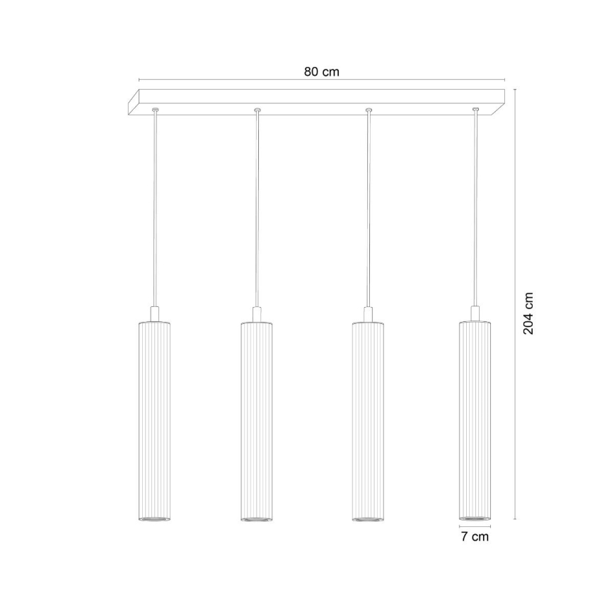 Zuma Line - Suspension sur câble 4xE14/7W/230V dorée