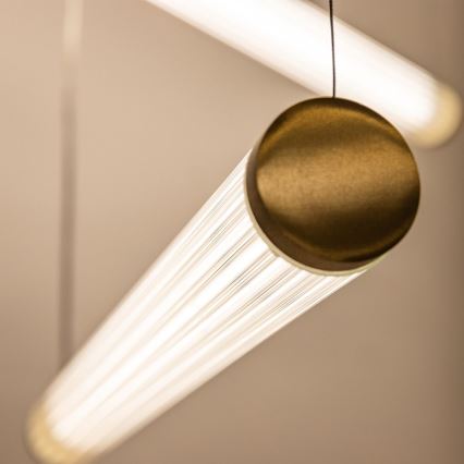 Zuma Line - LED-dimmbare Hängeleuchte an Drahtseil LED/64W/230V 2700-6500K gold + Fernbedienung