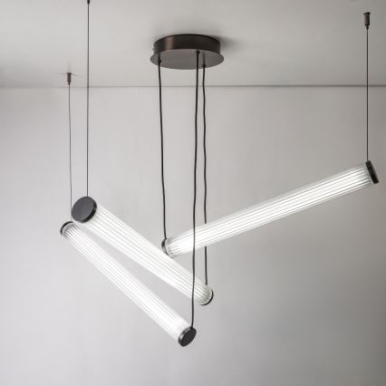 Zuma Line - dimmbare LED-Pendelleuchte mit Seilaufhängung LED/64W/230V 2700-6500K schwarz + Fernbedienung