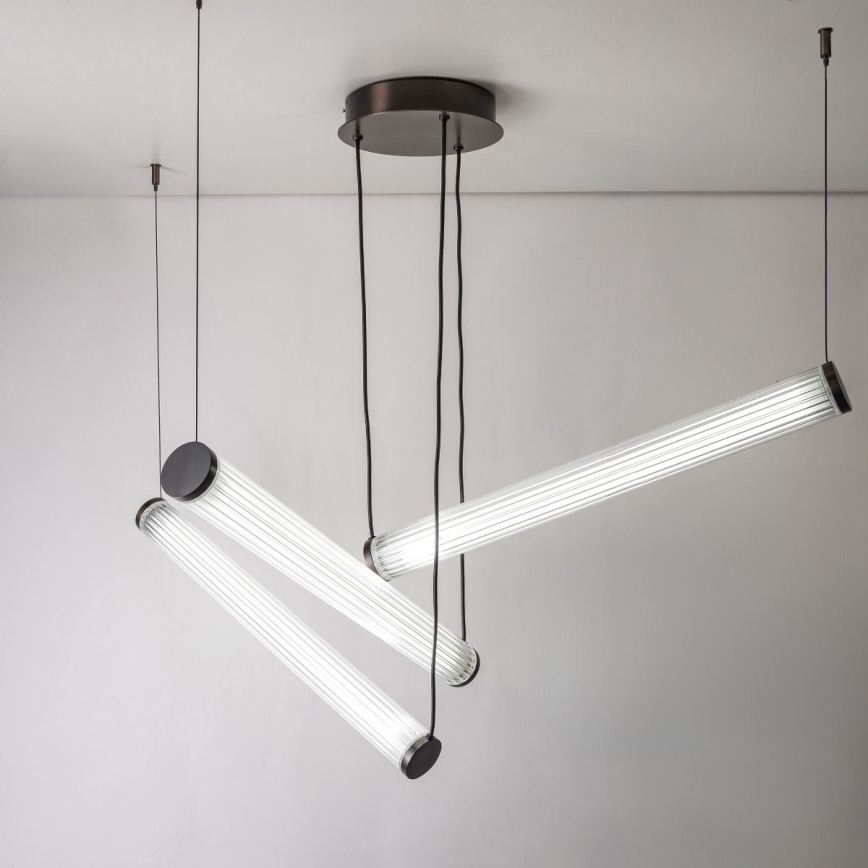 Zuma Line - dimmbare LED-Pendelleuchte mit Seilaufhängung LED/64W/230V 2700-6500K schwarz + Fernbedienung