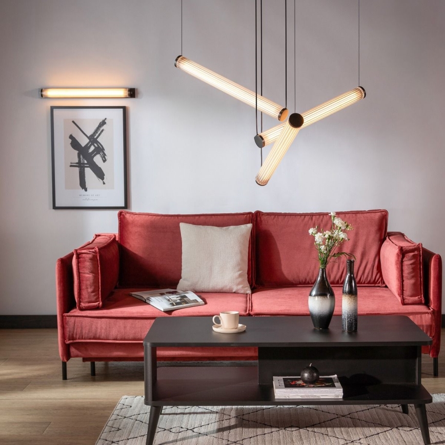 Zuma Line - dimmbare LED-Pendelleuchte mit Seilaufhängung LED/64W/230V 2700-6500K schwarz + Fernbedienung