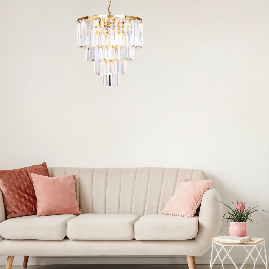 Zuma Line - Lampadario di cristallo su filo 5xE14/40W/230V