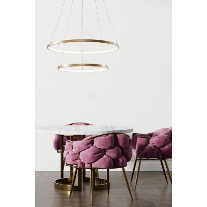 Zuma Line - Lampadario LED a sospensione con filo LED/50W/230V 3000/4000/6000K diametro 60 cm oro