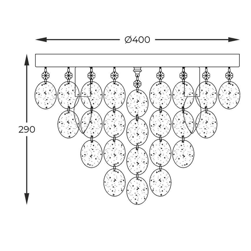 Zuma Line - Lampadario a plafone 5xE14/40W/230V cromo lucido