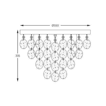 Zuma Line - Plafonnier 8xE14/40W/230V chrome brillant
