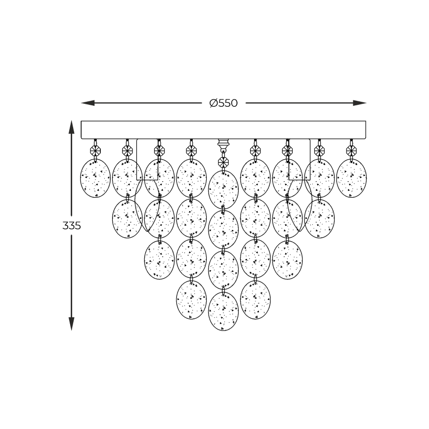 Zuma Line - Plafonnier 8xE14/40W/230V chrome brillant