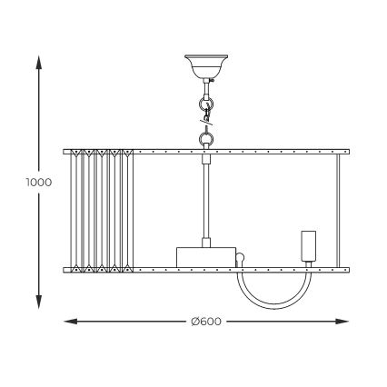 Zuma Line - Lampadario a sospensione con catena 10xE14/40W/230V oro