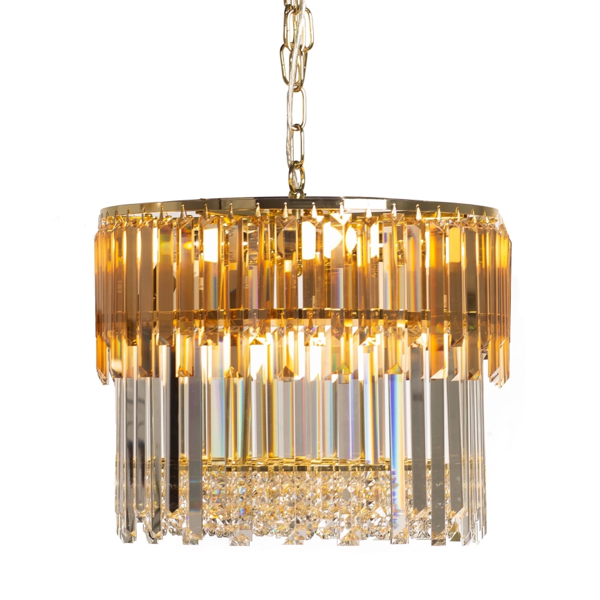 Zuma Line - Lampadario a sospensione con catena 8xE14/40W/230V diametro 40 cm oro