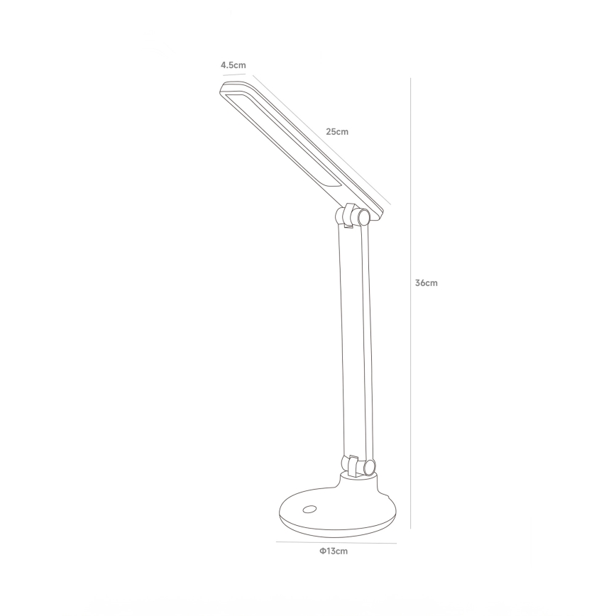 Zuma Line - Lampe de table rechargeable LED/6W/1200 mAh 3000/4500/6000K noir