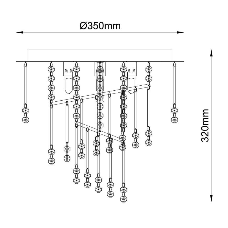 Zuma Line - Plafonnier 4xG9/25W/230V Ø 35 cm chrome poli/verre transparent