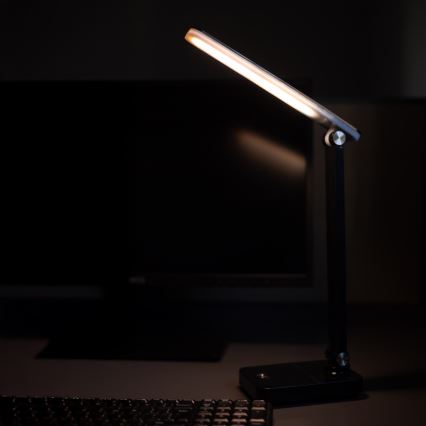 Zuma Line - Lampe de table rechargeable LED/8W/1200 mAh 3000/4500/6000K noir