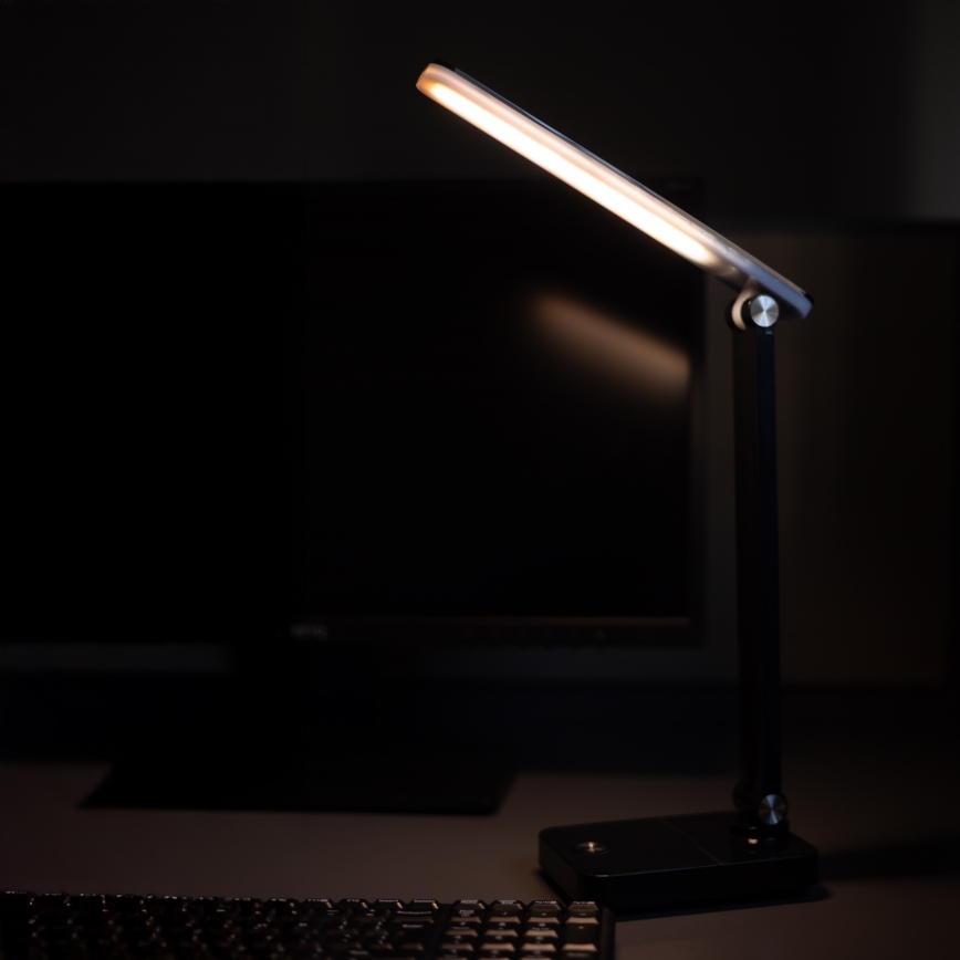 Zuma Line - Lampe de table rechargeable LED/8W/1200 mAh 3000/4500/6000K noir