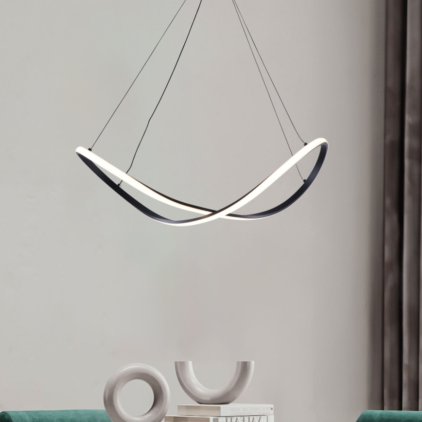 Zuma Line - Lampadario LED a sospensione con filo LED/45W/230V 3000/4000/6000K nero