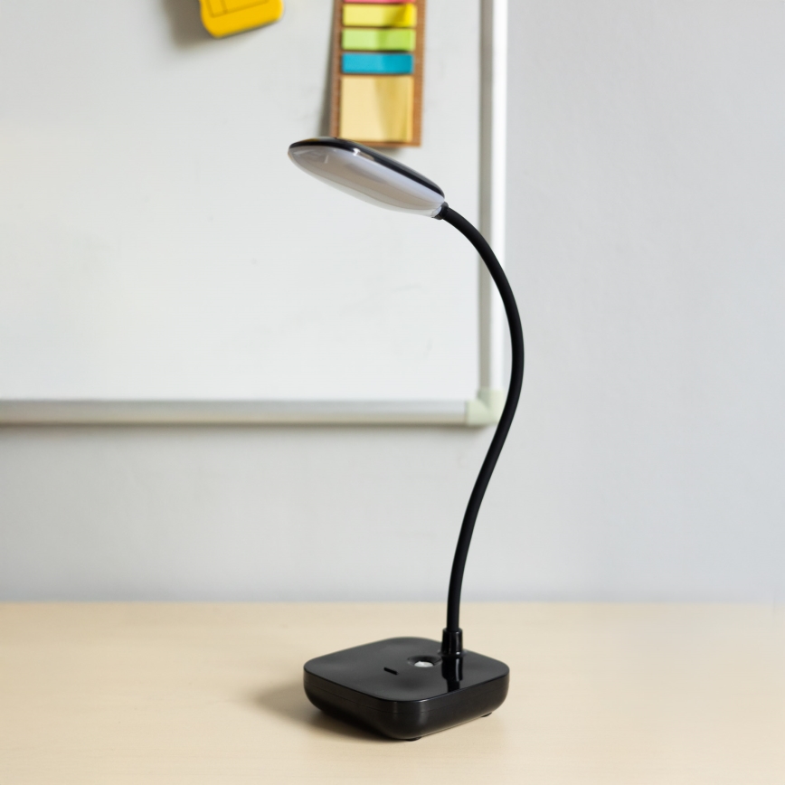 Zuma Line - Lampe de table rechargeable LED/7W/1200 mAh 3000/4500/6000K noir