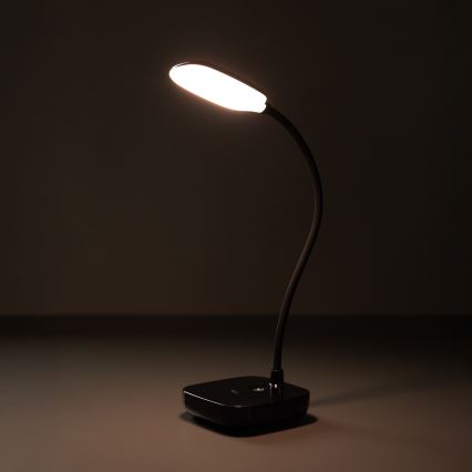 Zuma Line - Lampe de table rechargeable LED/7W/1200 mAh 3000/4500/6000K noir