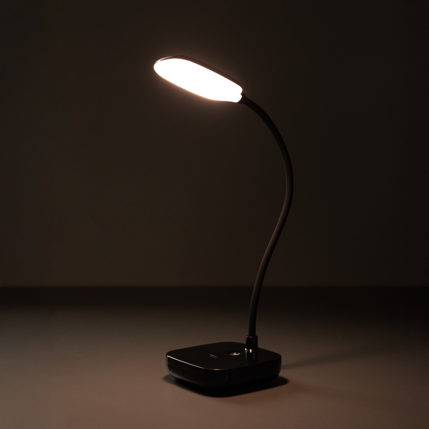 Zuma Line - Lampe de table rechargeable LED/7W/1200 mAh 3000/4500/6000K noir
