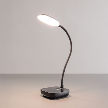 Zuma Line - Lampe de table rechargeable LED/7W/1200 mAh 3000/4500/6000K noir
