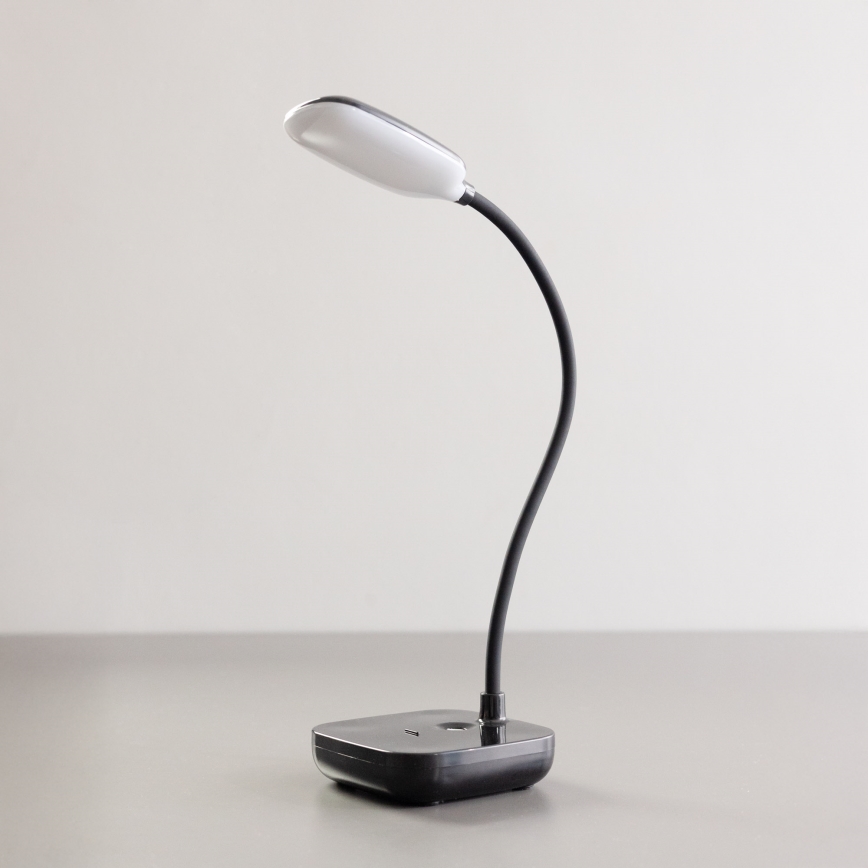 Zuma Line - Lampe de table rechargeable LED/7W/1200 mAh 3000/4500/6000K noir