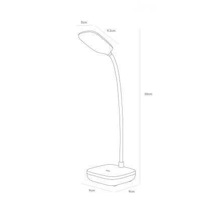 Zuma Line - Lampe de table rechargeable LED/7W/1200 mAh 3000/4500/6000K noir
