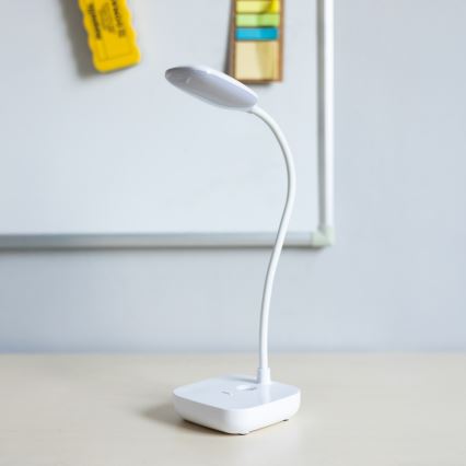 Zuma Line - LED Akku-Schreibtischlampe LED/7W/1200 mAh 3000/4500/6000K CRI 90 weiß