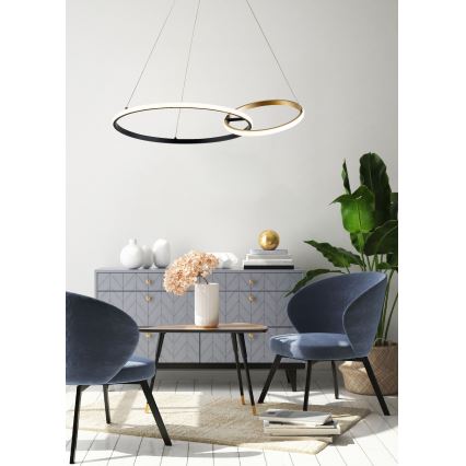 Zuma Line - Lampadario LED a sospensione con filo LED/36W/230V 3000/4000/6000K oro