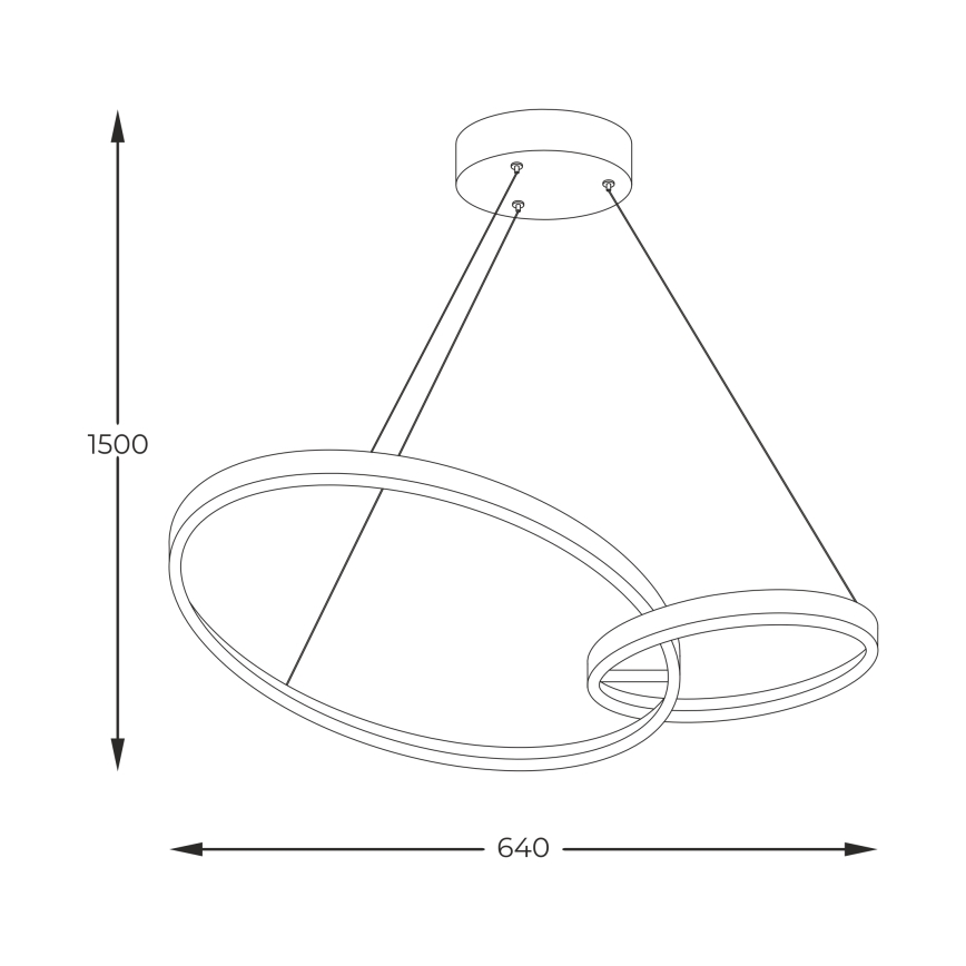 Zuma Line - Lampadario LED a sospensione con filo LED/36W/230V 3000/4000/6000K oro