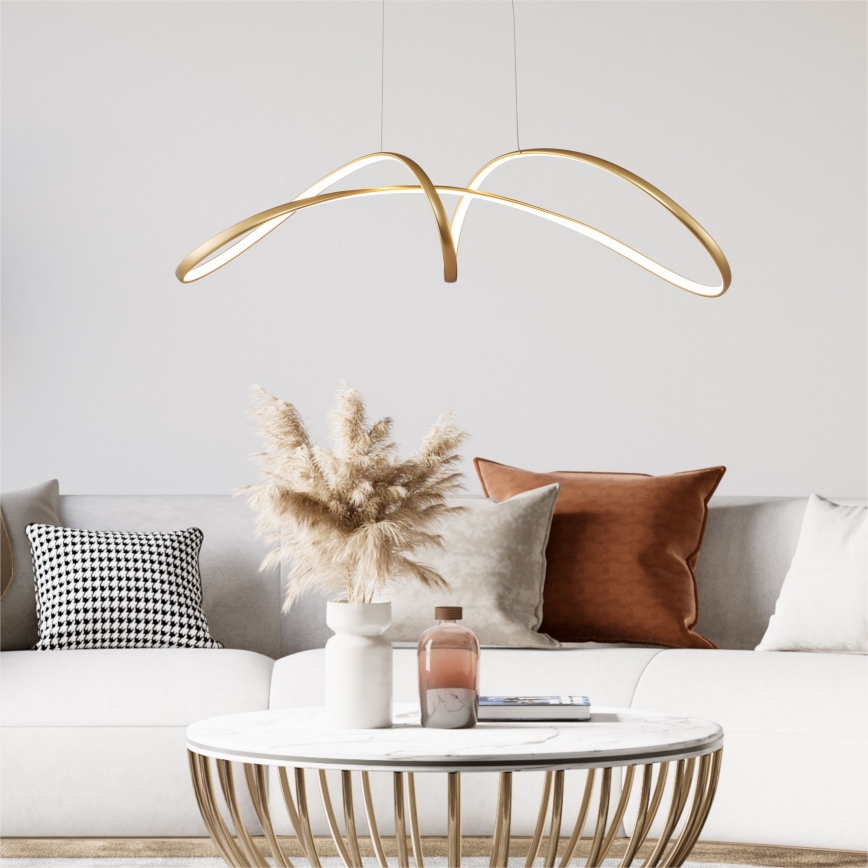 Zuma Line - Lampadario LED a sospensione con filo LED/50W/230V 3000/4000/6000K oro