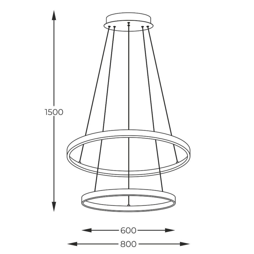 Zuma Line - Lampadario LED a sospensione con filo LED/60W/230V 3000/4000/6000K diametro 80 cm oro
