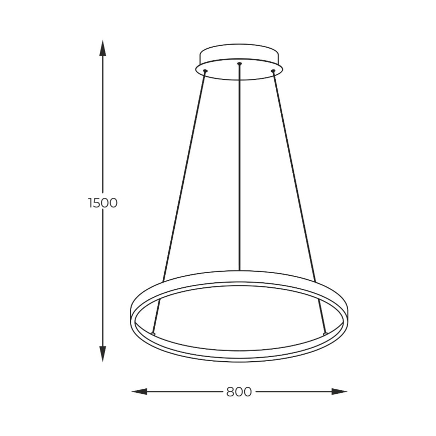 Zuma Line - Lampadario LED sospeso su cavo LED/36W/230V 3000/4000/6000K Ø 80 cm nero