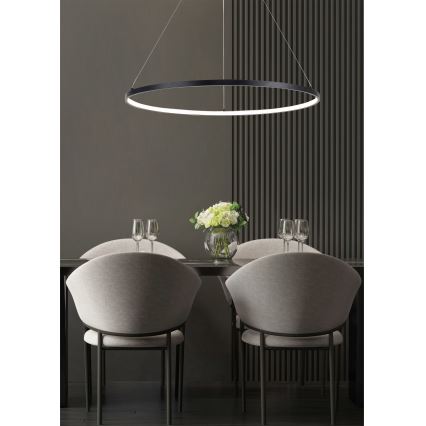 Zuma Line - Lampadario LED a sospensione con filo LED/36W/230V 3000/4000/6000K diametro 80 cm nero
