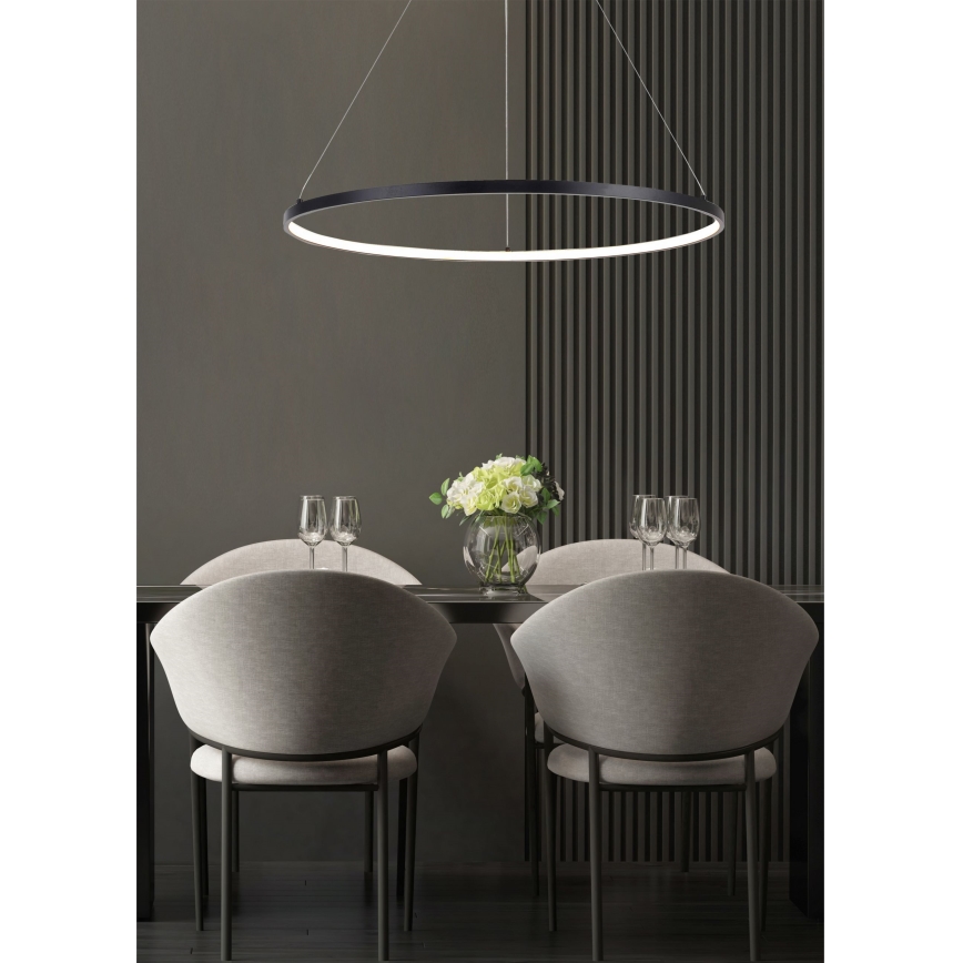 Zuma Line - Lampadario LED a sospensione con filo LED/36W/230V 3000/4000/6000K diametro 80 cm nero