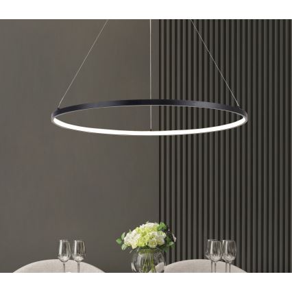 Zuma Line - Lampadario LED a sospensione con filo LED/36W/230V 3000/4000/6000K diametro 80 cm nero