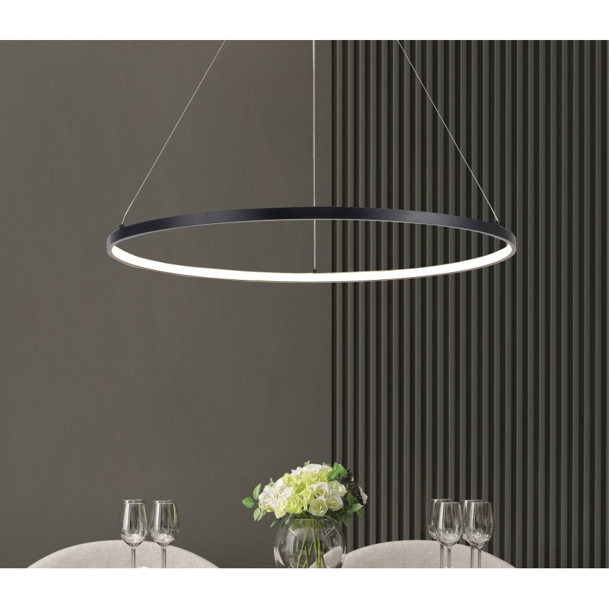 Zuma Line - Lampadario LED a sospensione con filo LED/36W/230V 3000/4000/6000K diametro 80 cm nero