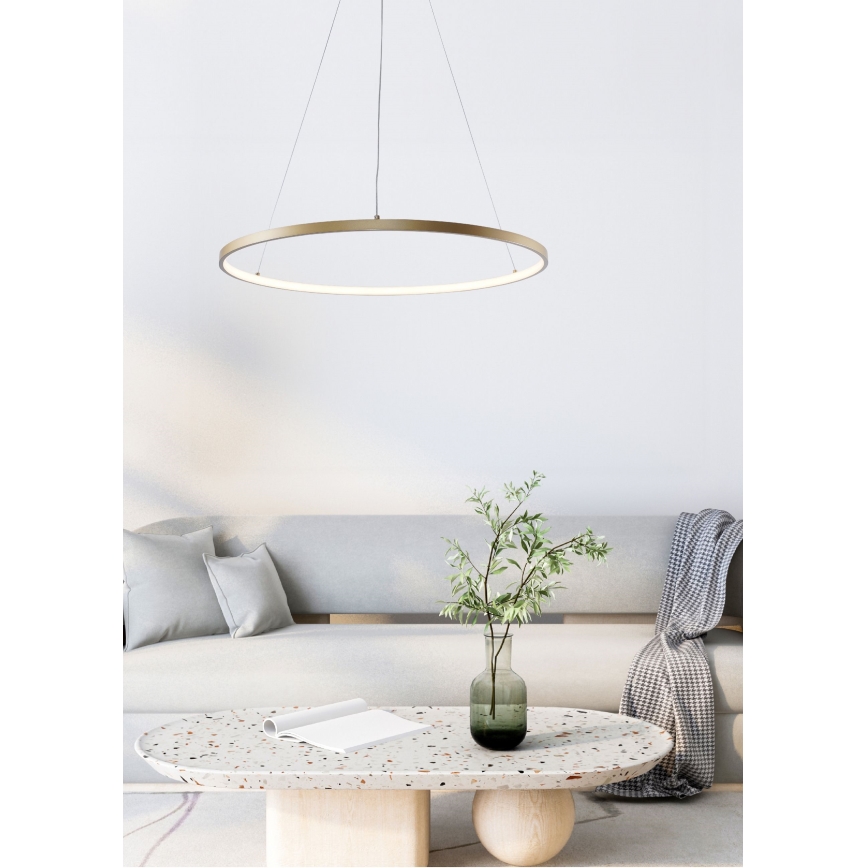 Zuma Line - LED-Hängeleuchte an Schnur LED/28W/230V 3000/4000/6000K d 60 cm golden