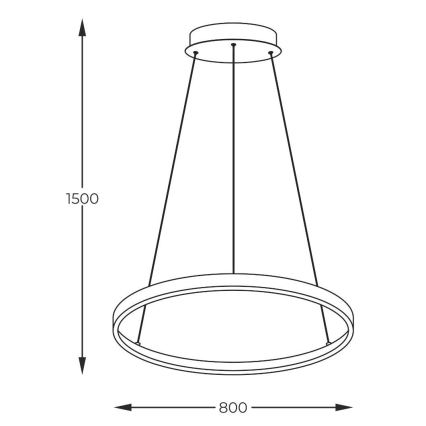 Zuma Line - Lampadario LED a sospensione con filo LED/36W/230V 3000/4000/6000K diametro 80 cm oro