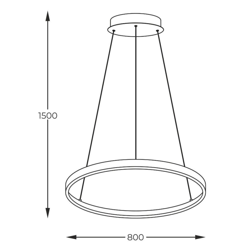 Zuma Line - Lampadario LED a sospensione con filo LED/36W/230V 3000/4000/6000K diametro 80 cm oro
