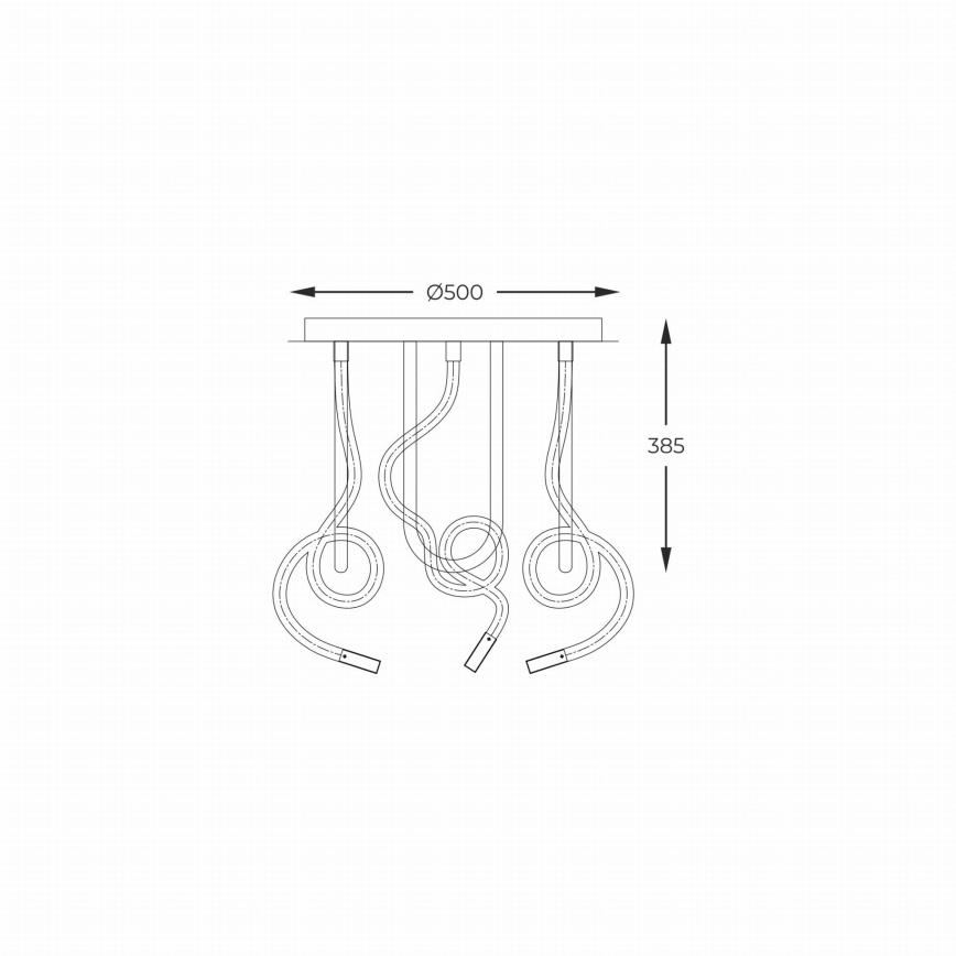 Zuma Line - Plafonnier LED/45W/230V 3000/4000/6000K noir