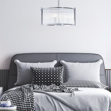 Zuma Line - Lampadario a sospensione con catena 3xE27/40W/230V cromo lucido