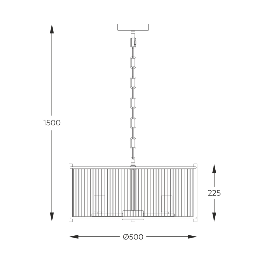 Zuma Line - Lampadario a sospensione con catena 3xE27/40W/230V cromo lucido