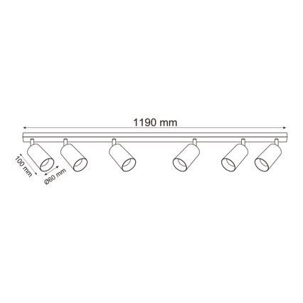 Zuma Line - Strahler 6xGU10/50W/230V golden