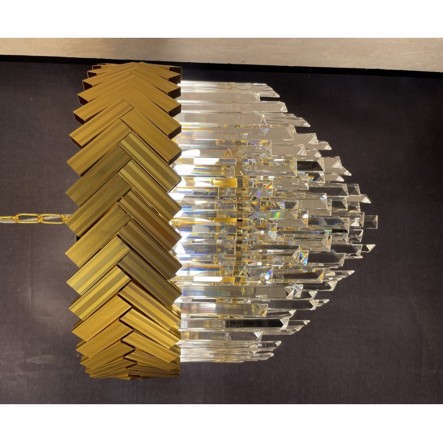 Zuma Line - Lampadario a sospensione con catena 9xE14/40W/230V oro