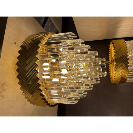 Zuma Line - Lampadario a sospensione con catena 9xE14/40W/230V oro