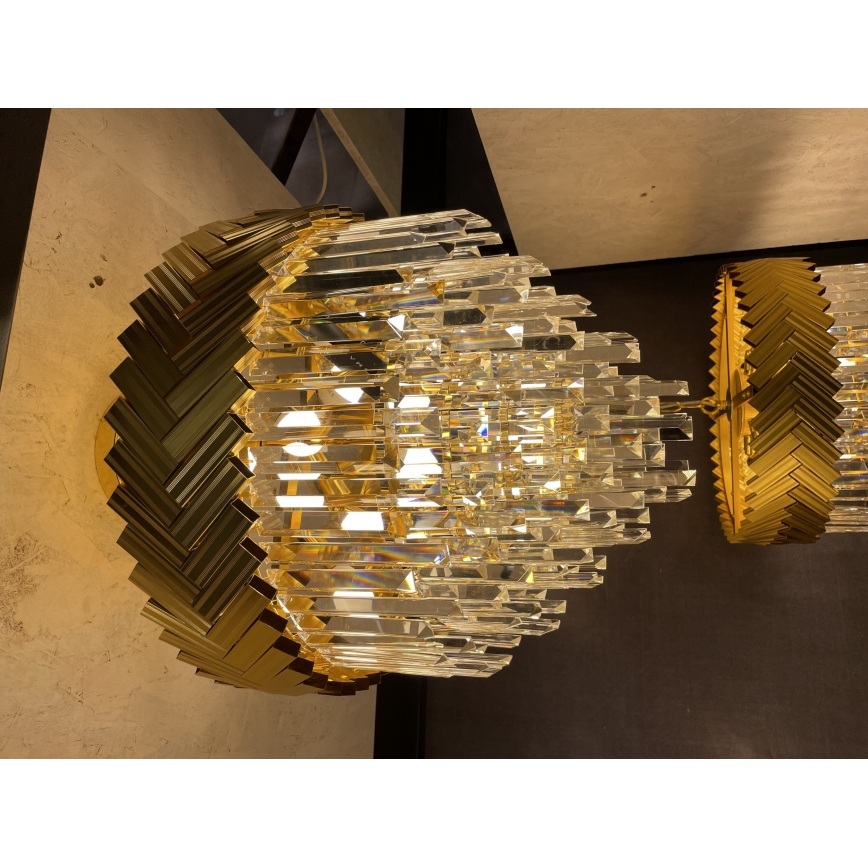 Zuma Line - Lampadario a sospensione con catena 9xE14/40W/230V oro