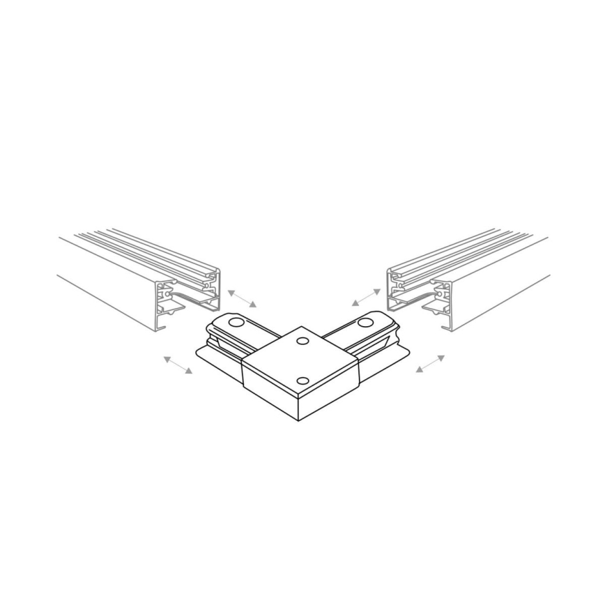 Zuma Line - Faretto per sistema a binario 8xGU10/10W/230V nero + accessori per binari